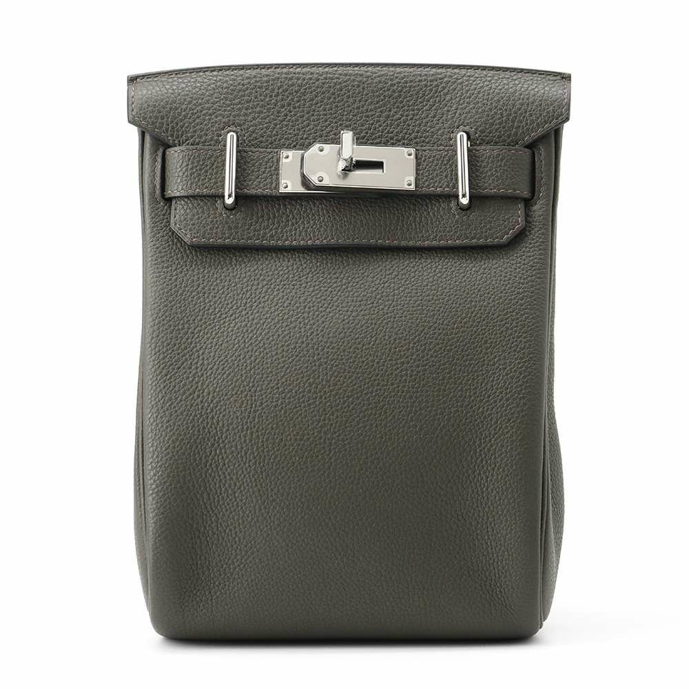 エルメス ボディバッグ ケリー アッカドPM ヴェールドグリ/シルバー金具 トゴ U刻印 メンズ