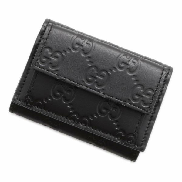 グッチ 三つ折り財布 グッチシマ アヴェル コンパクトウォレット 547070 GUCCI 財布 黒