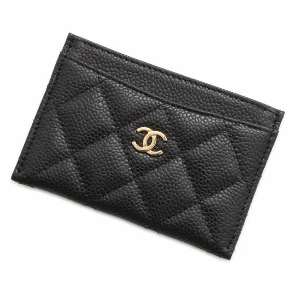 シャネル カードケース クラシック マトラッセ ココマーク AP0213 CHANEL 定期入れ 名刺入れ パスケース 黒