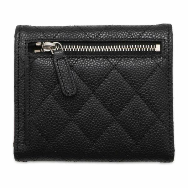 シャネル 三つ折り財布  クラシック スモール フラップ ウォレット ラムスキン AP0231 CHANEL ブラック 黒