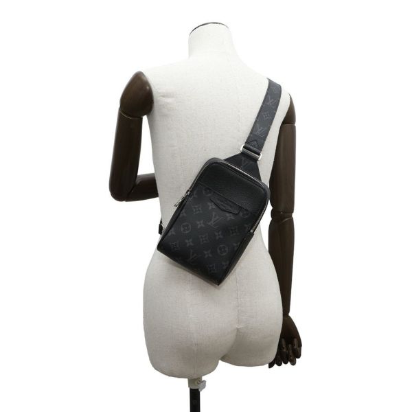ルイヴィトン ボディバッグ モノグラム・エクリプス タイガ アウトドア・スリングバッグ M30741 ブラック 黒 タイガラマ