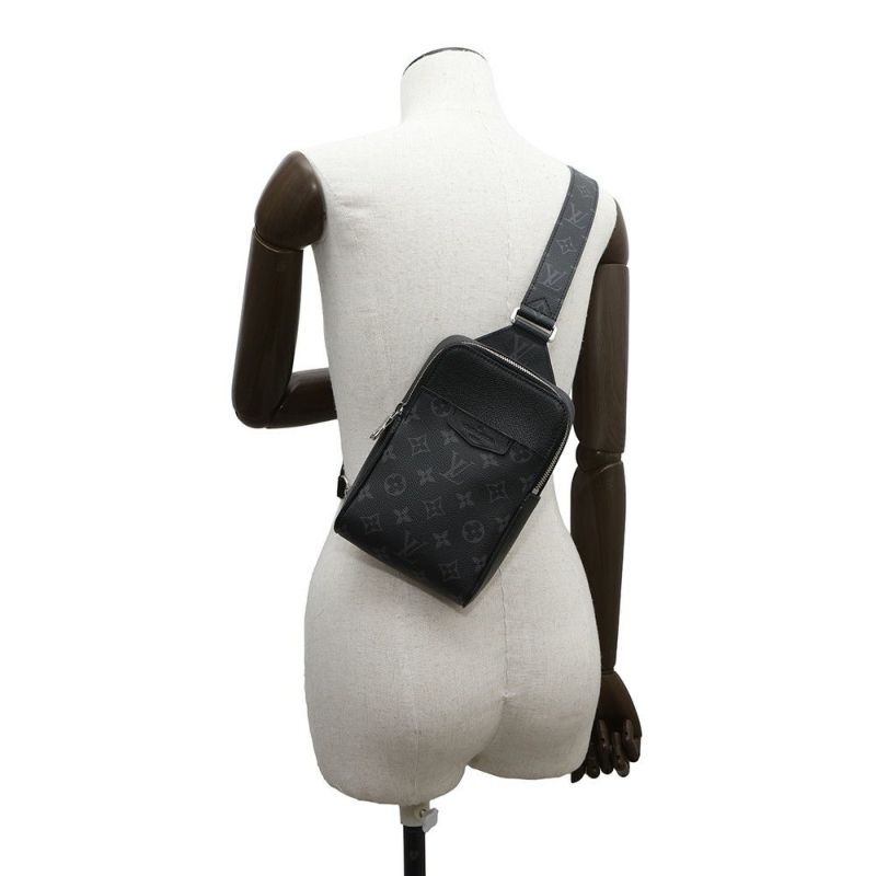ルイヴィトン ボディバッグ モノグラム・エクリプス タイガ アウトドア・スリングバッグ M30741 ブラック 黒 タイガラマ