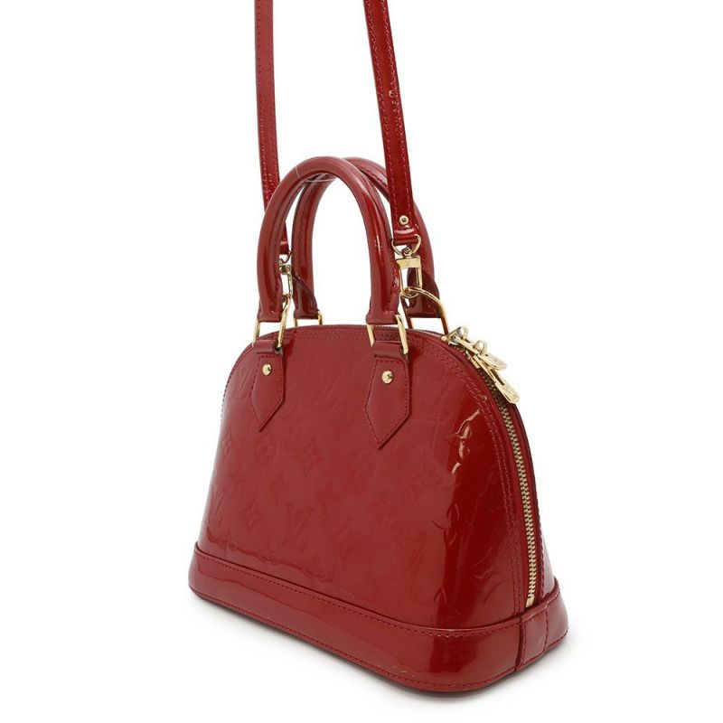 ルイヴィトン ハンドバッグ モノグラム・ヴェルニ アルマBB M91606 LOUIS VUITTON 2way レッド
