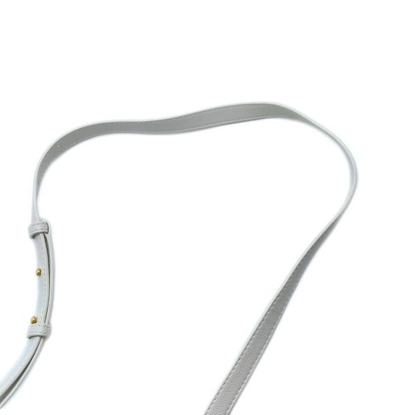 ボッテガヴェネタ ショルダーバッグ マキシイントレチャート カセット ミニ レザー 755031 BOTTEGA VENETA ポシェット 白