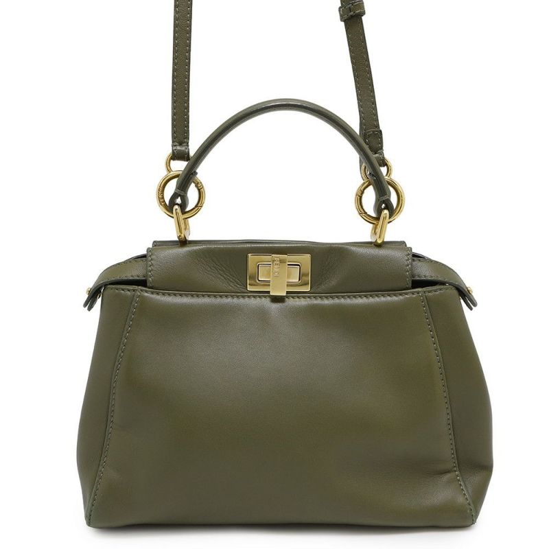 フェンディ ハンドバッグ ミニ ピーカブー レザー 8BN244 FENDI バッグ ショルダーバッグ