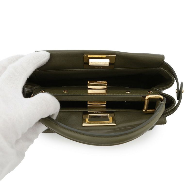 フェンディ ハンドバッグ ミニ ピーカブー レザー 8BN244 FENDI バッグ ショルダーバッグ