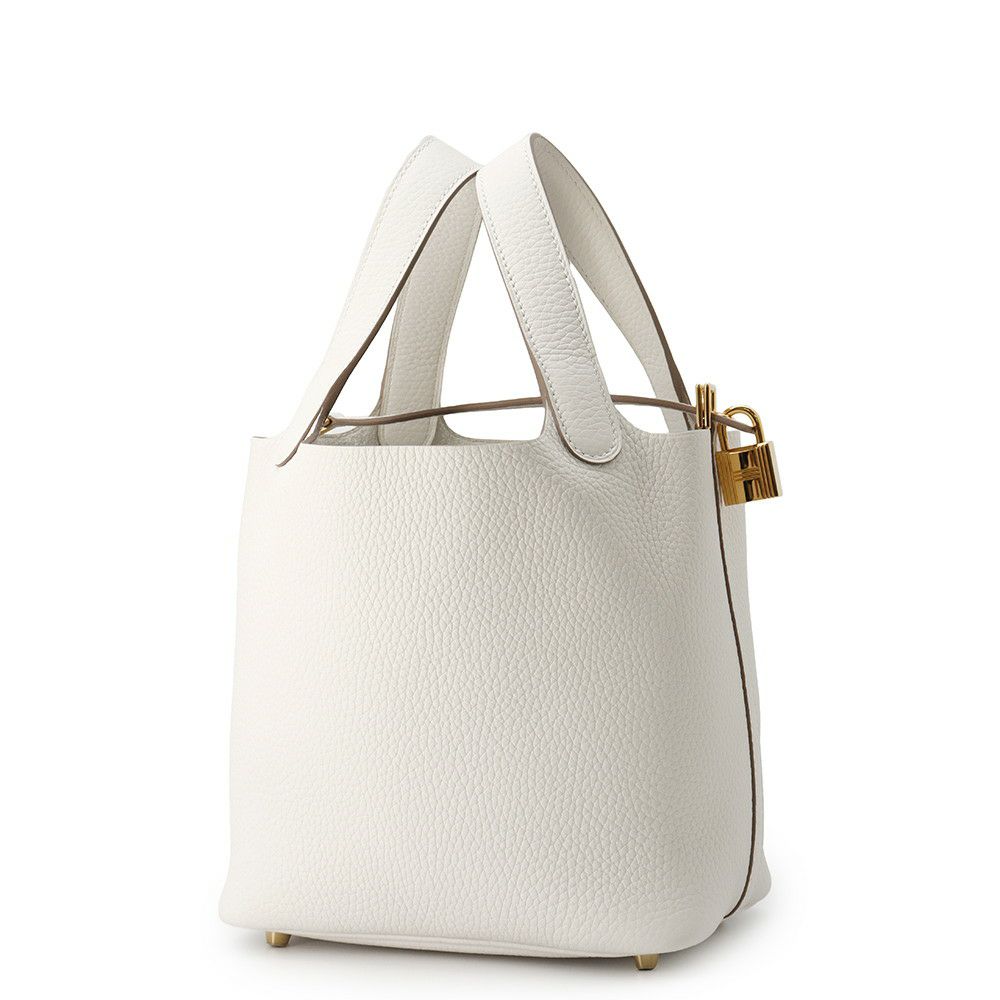 エルメス ハンドバッグ ピコタンロックPM グリスペール/ゴールド金具 トリヨンクレマンス W刻印 HERMES トートバッグ