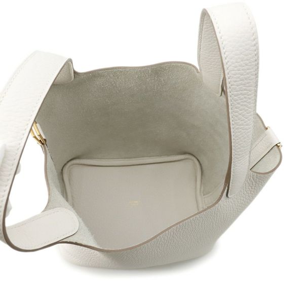 エルメス ハンドバッグ ピコタンロックPM グリスペール/ゴールド金具 トリヨンクレマンス W刻印 HERMES トートバッグ