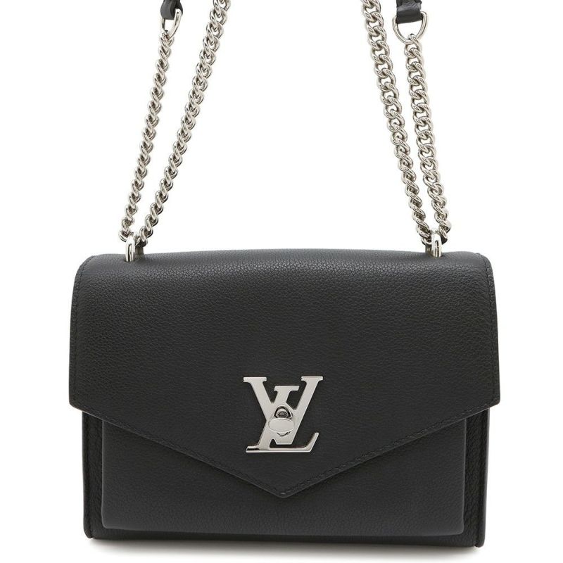 ルイヴィトン チェーンショルダーバッグ ソフトカーフレザー マイロックミー・チェーン M51418 LOUIS VUITTON ブラック 黒