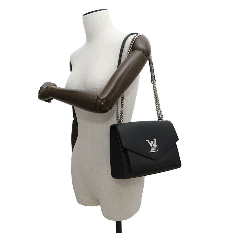 ルイヴィトン チェーンショルダーバッグ ソフトカーフレザー マイロックミー・チェーン M51418 LOUIS VUITTON ブラック 黒