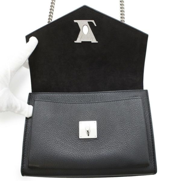 ルイヴィトン チェーンショルダーバッグ ソフトカーフレザー マイロックミー・チェーン M51418 LOUIS VUITTON ブラック 黒