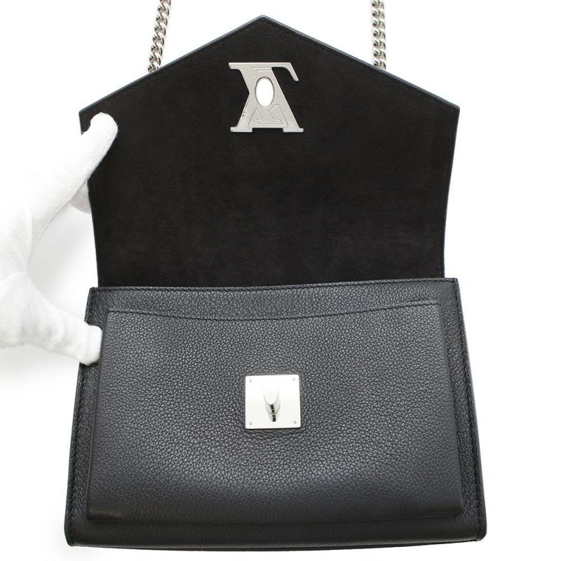 ルイヴィトン チェーンショルダーバッグ ソフトカーフレザー マイロックミー・チェーン M51418 LOUIS VUITTON ブラック 黒