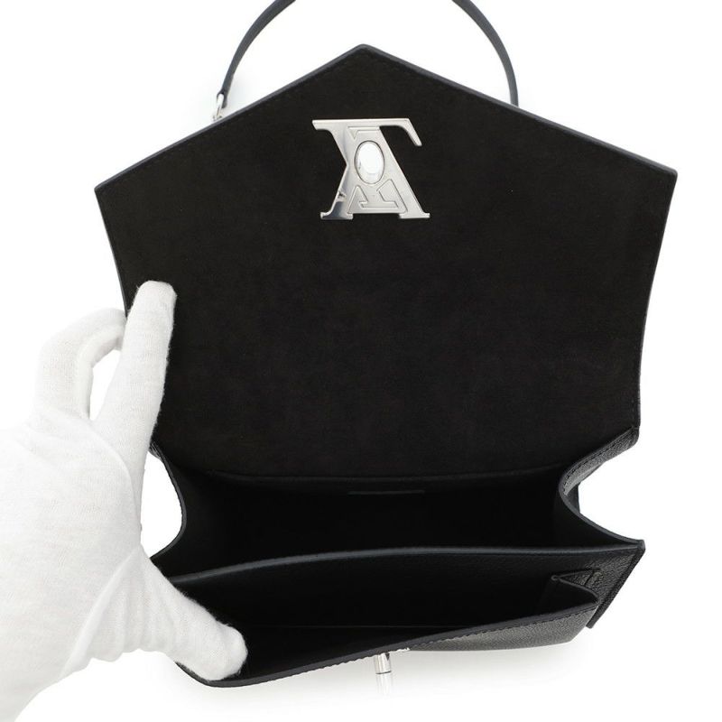 ルイヴィトン チェーンショルダーバッグ ソフトカーフレザー マイロックミー・チェーン M51418 LOUIS VUITTON ブラック 黒