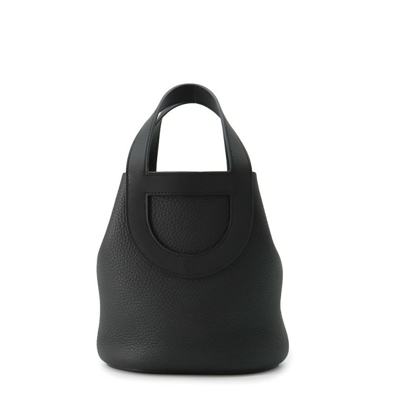 エルメス トートバッグ インザループ 18 ブラック/ゴールド金具 トリヨンクレマンス/スイフト W刻印 黒