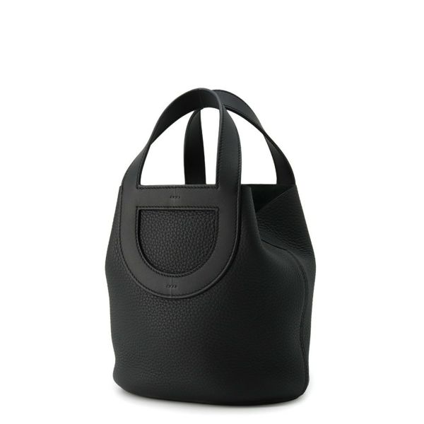 エルメス トートバッグ インザループ 18 ブラック/ゴールド金具 トリヨンクレマンス/スイフト W刻印 黒