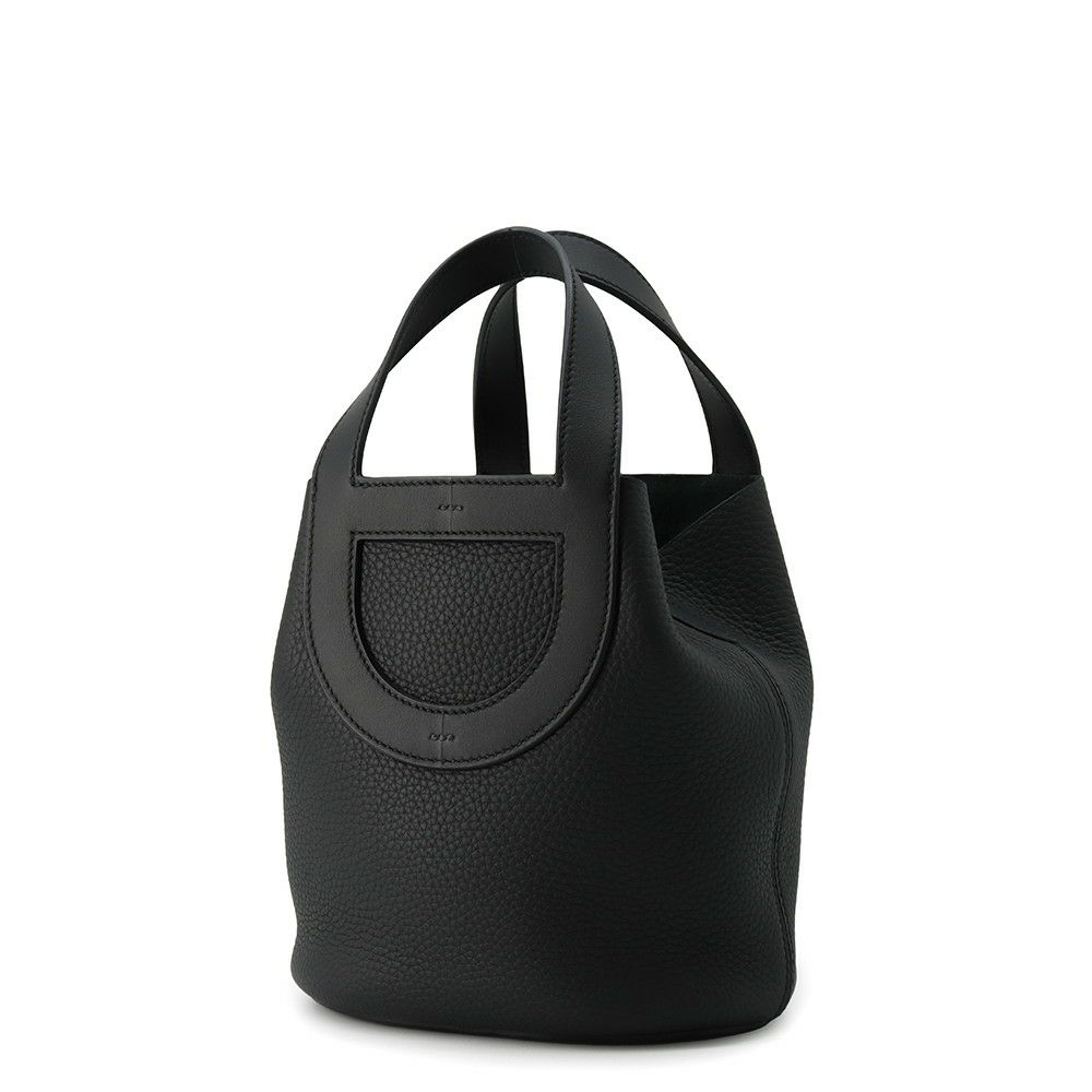 エルメス トートバッグ インザループ 18 ブラック/ゴールド金具 トリヨンクレマンス/スイフト W刻印 黒