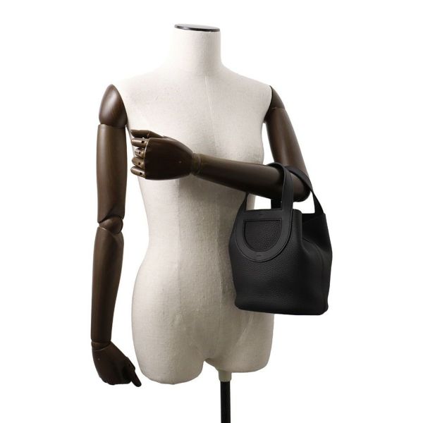 エルメス トートバッグ インザループ 18 ブラック/ゴールド金具 トリヨンクレマンス/スイフト W刻印 黒