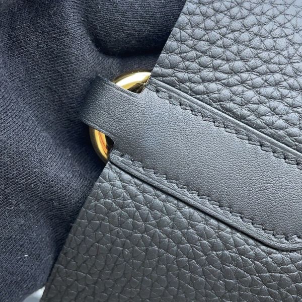エルメス トートバッグ インザループ 18 ブラック/ゴールド金具 W刻印 黒 エルメス トートバッグ インザループ 18 モノクローム ブルー