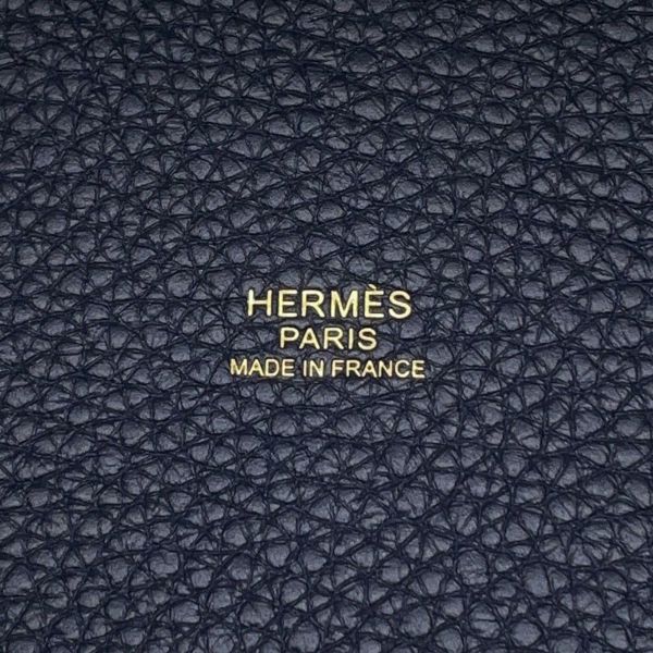 エルメス ハンドバッグ ピコタンロックPM ブルーニュイ/ゴールド金具 トリヨンクレマンス K刻印