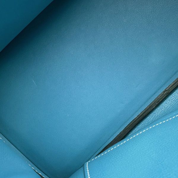 エルメス バーキン30 ブルージーン/シルバー金具 スイフト □L刻印 HERMES Birkin ハンドバッグ