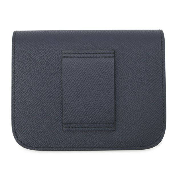 エルメス 財布 コンスタンス スリム ブルーインディゴ/シルバー金具/ラッカー金具 エプソン B刻印 HERMES 財布
