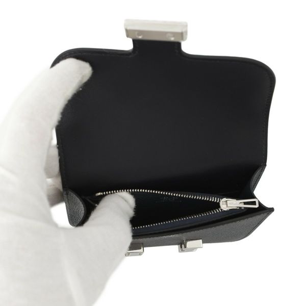 エルメス 財布 コンスタンス スリム ブルーインディゴ/シルバー金具/ラッカー金具 エプソン B刻印 HERMES 財布