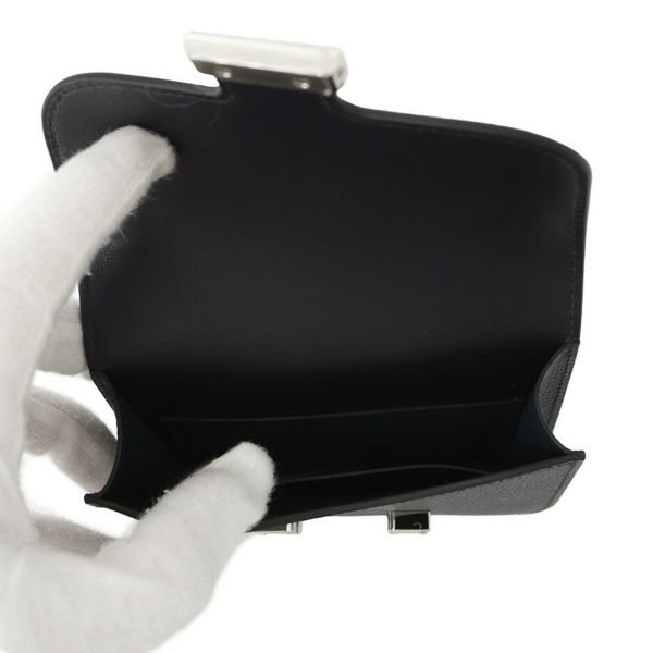 エルメス 財布 コンスタンス スリム ブルーインディゴ/シルバー金具/ラッカー金具 エプソン B刻印 HERMES 財布