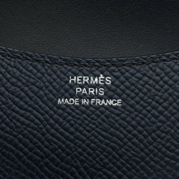 エルメス 財布 コンスタンス スリム ブルーインディゴ/シルバー金具/ラッカー金具 エプソン B刻印 HERMES 財布