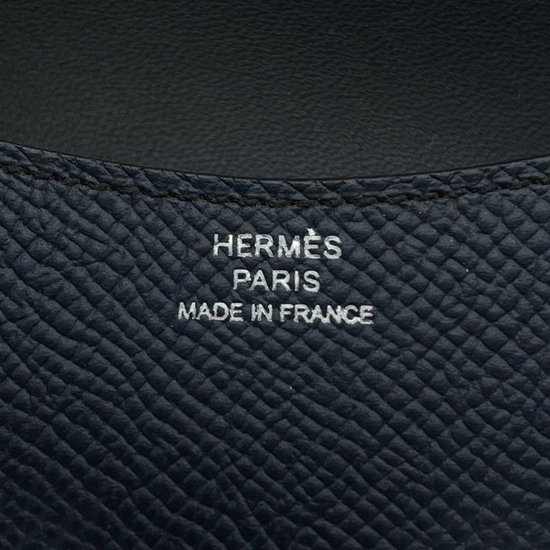 エルメス 財布 コンスタンス スリム ブルーインディゴ/シルバー金具/ラッカー金具 エプソン B刻印 HERMES 財布
