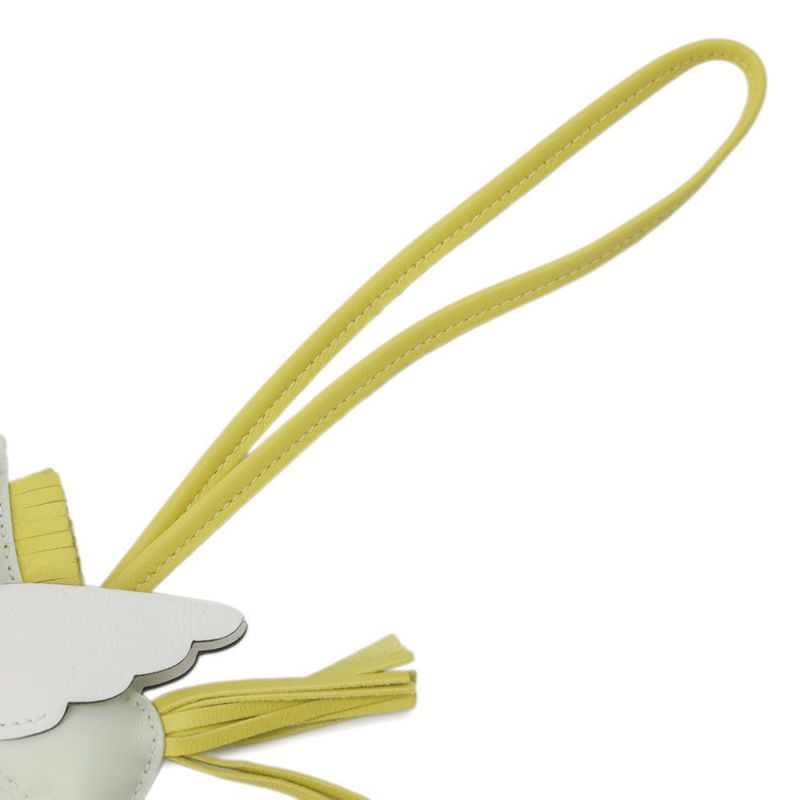 エルメス バッグチャーム ロデオPM ペガサス ヴェールフィズ/ライム/ホワイト ラムスキン B刻印