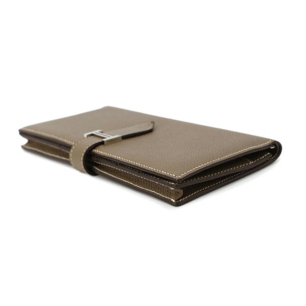 エルメス 長財布 ベアンスフレ エトゥープ/シルバー金具 エプソン A刻印 HERMES 財布