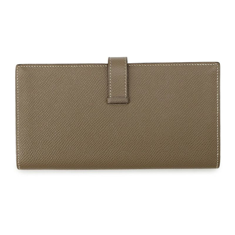 エルメス 長財布 ベアンスフレ エトゥープ/シルバー金具 エプソン A刻印 HERMES 財布
