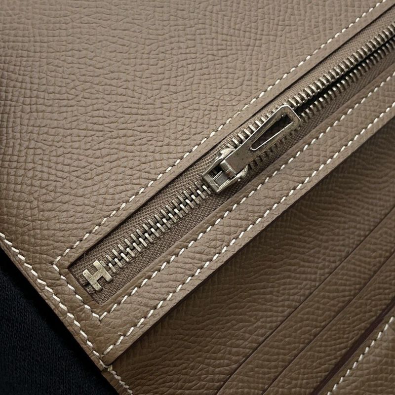 エルメス 長財布 ベアンスフレ エトゥープ/シルバー金具 エプソン A刻印 HERMES 財布