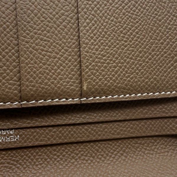 エルメス 長財布 ベアンスフレ エトゥープ/シルバー金具 エプソン A刻印 HERMES 財布