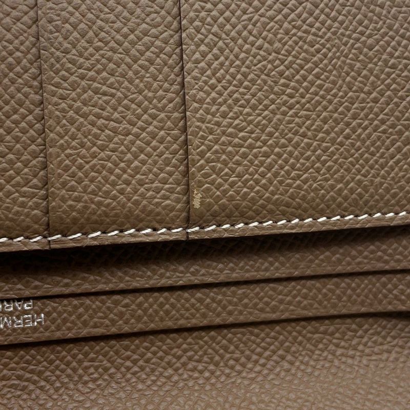 エルメス 長財布 ベアンスフレ エトゥープ/シルバー金具 エプソン A刻印 HERMES 財布