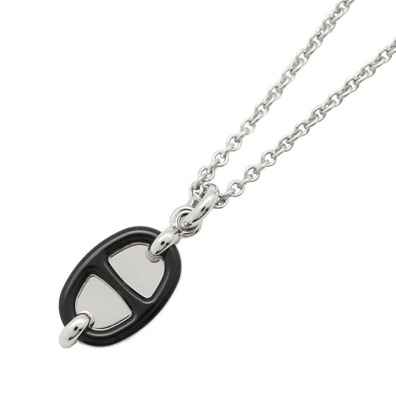 エルメス ネックレス ペンダント ミニ・マイヨン PM HERMES アクセサリー 黒