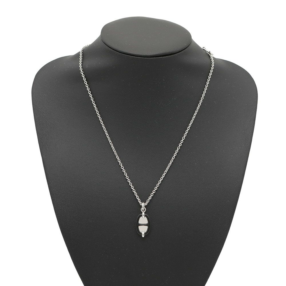 エルメス ネックレス ペンダント ミニ・マイヨン PM HERMES アクセサリー 黒