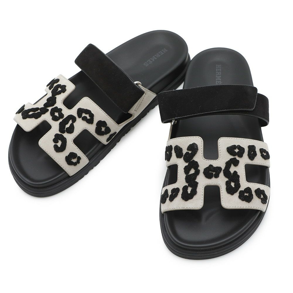 エルメス サンダル シプレ シェーブル シェーヴル・ヴェロア・テュフテ レディースサイズ38 HERMES 靴