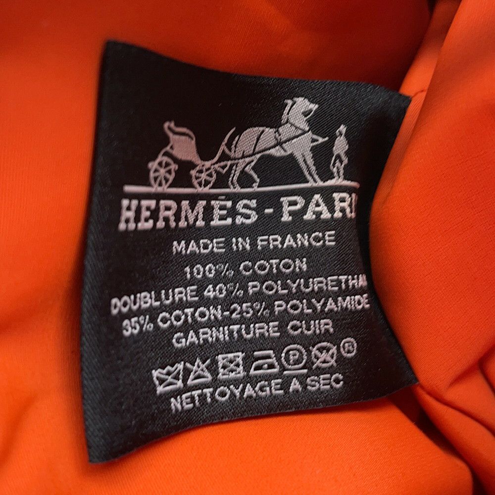 エルメス ポーチ ボリードポーチ ミニミニ ブラック/シルバー金具 コットン HERMES 小物入れ 黒