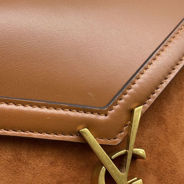 サンローランパリ ハンドバッグ カサンドラ トップハンドル スエード レザー 623930 2wayショルダーバッグ