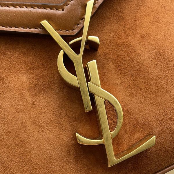 サンローランパリ ハンドバッグ カサンドラ トップハンドル スエード レザー 623930 2wayショルダーバッグ