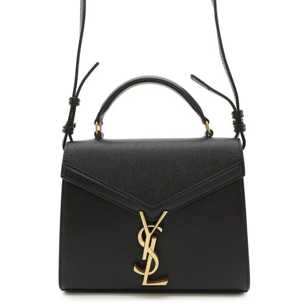 サンローランパリ ハンドバッグ カサンドラ トップハンドル レザー 623930 2wayショルダーバッグ 黒