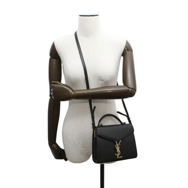 サンローランパリ ハンドバッグ カサンドラ トップハンドル レザー 623930 2wayショルダーバッグ 黒