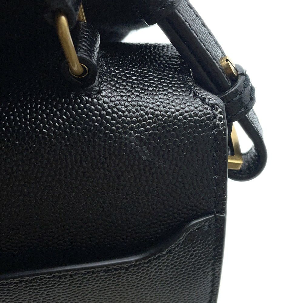 サンローランパリ ハンドバッグ カサンドラ トップハンドル レザー 623930 2wayショルダーバッグ 黒