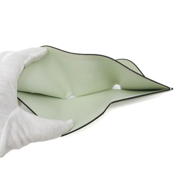 エルメス 三つ折り財布 ベアンコンビネ ヴェールフィズ/シルバー金具 エプソン B刻印