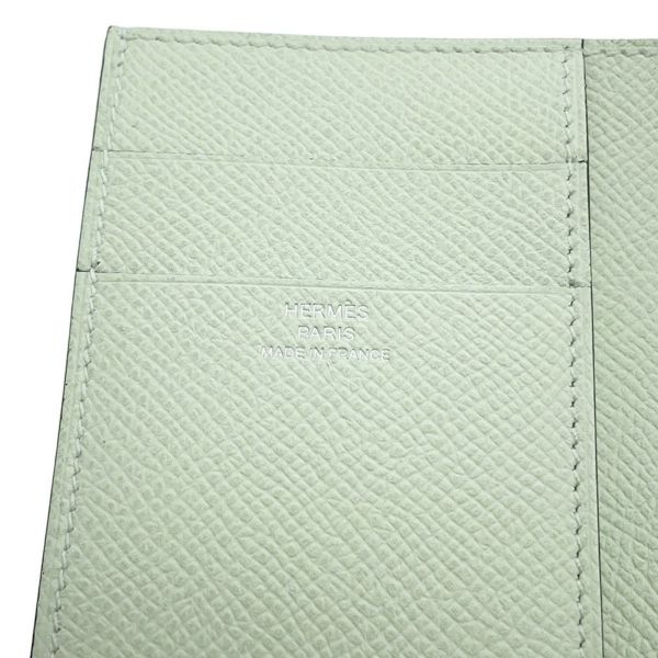 エルメス 三つ折り財布 ベアンコンビネ ヴェールフィズ/シルバー金具 エプソン B刻印