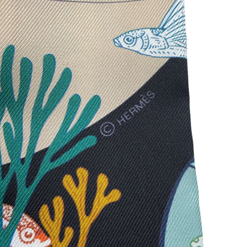 エルメス スカーフ ツイリー プレシャス・パラダイス PRECIOUS PARADISE HERMES 2024春夏 黒