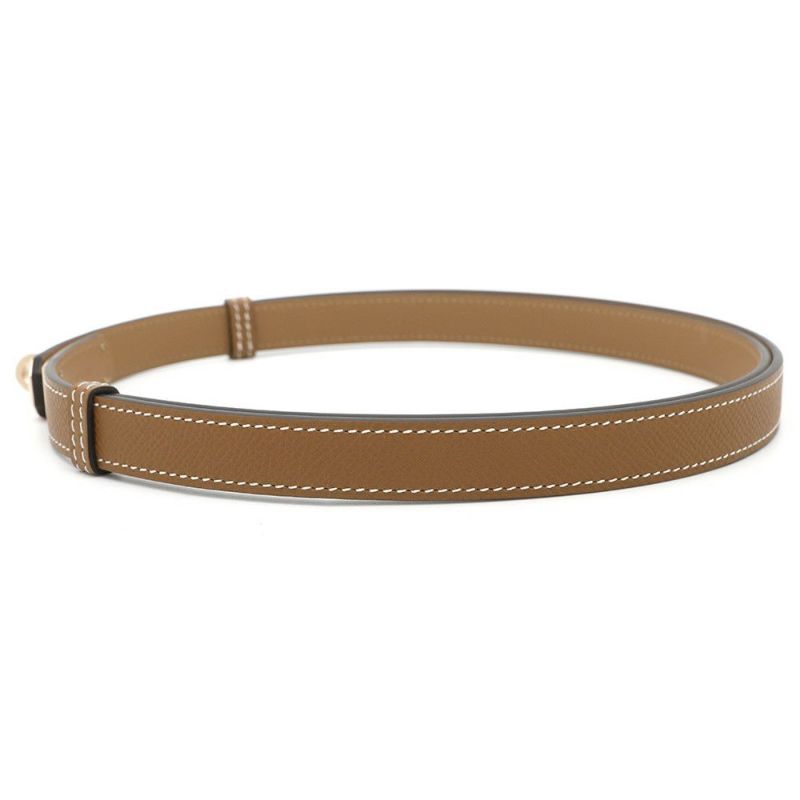 エルメス ケリーベルト18 ゴールド/ピンクゴールド金具 エプソン K刻印 HERMES べルト