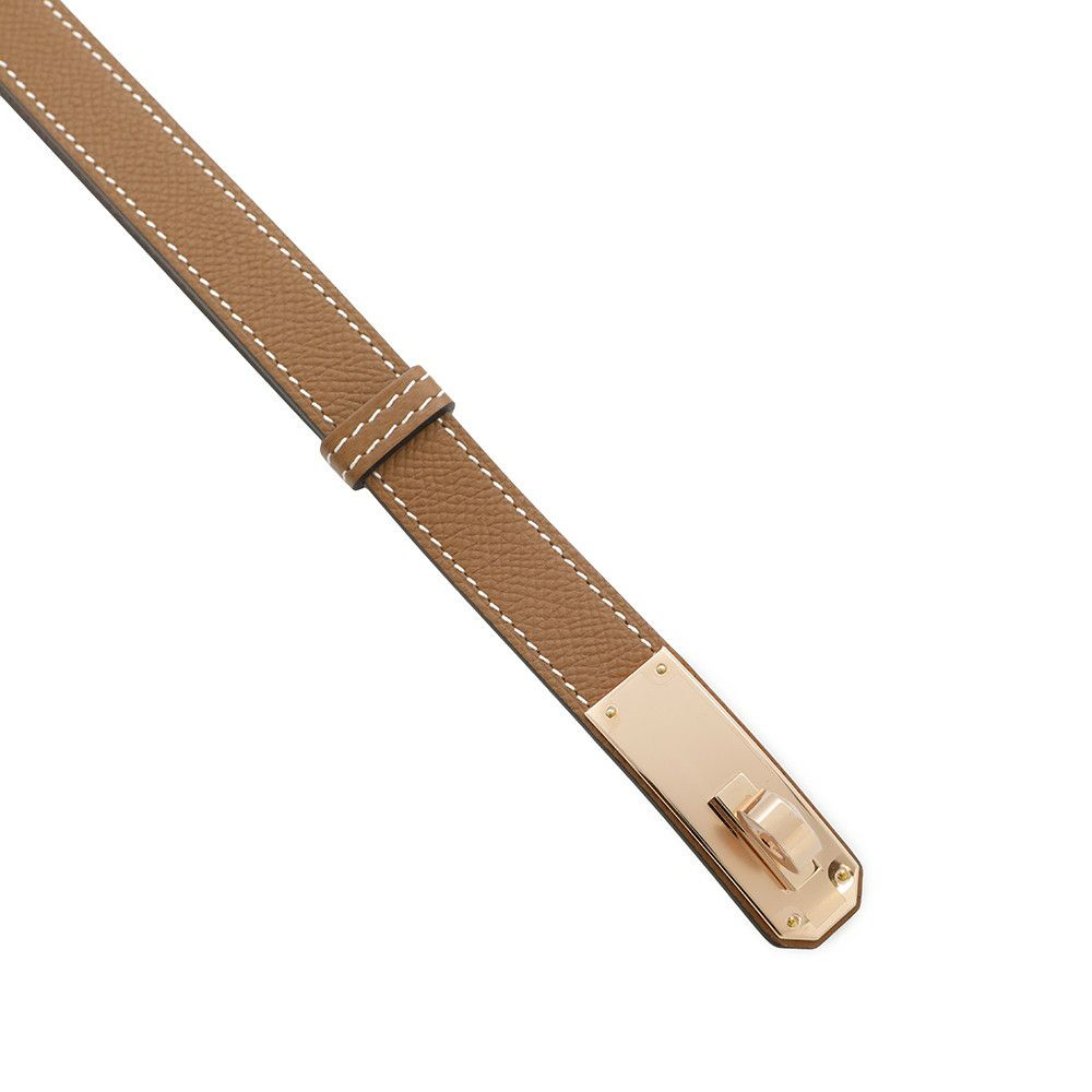 エルメス ケリーベルト18 ゴールド/ピンクゴールド金具 エプソン K刻印 HERMES べルト