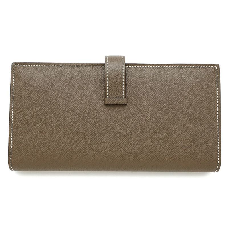 エルメス 長財布 ベアンスフレ エトゥープ/ゴールド金具 ヴォーマダム B刻印 HERMES 財布